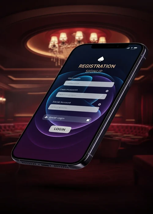 Interface inscription Lucky8 avec options Google et Twitch